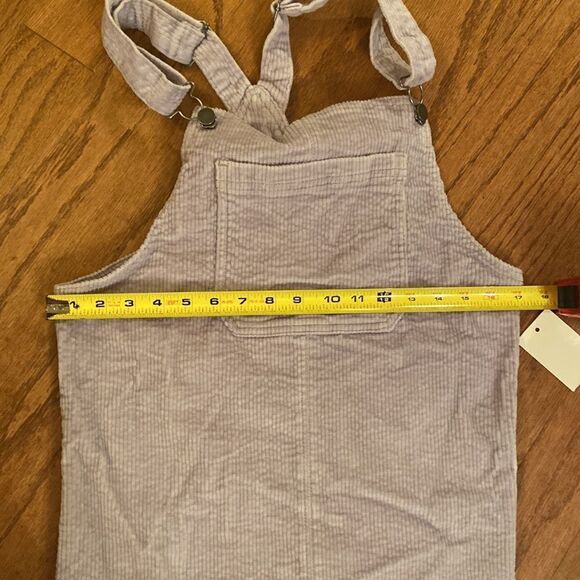 NWT So corduroy overall dress light gray - Picture 6 of 7